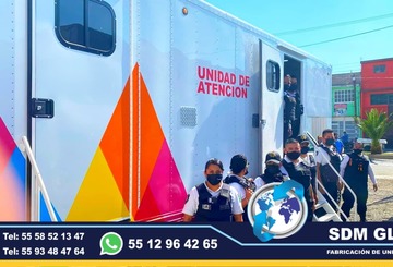 Fabricacion de Unidades Moviles Medicas, de Seguridad, Gobieno, Oficinas, cobro etc... SDM Global Mexico somos una empresa líder como fabricacion de Unidades Moviles Medicas, Salud, Cobro, Ingenieria, Seguridad, Comunicaciones, fabricadas con personal altamente capasitado para su fabricacion.Al mencionar una Unidad Medica Movil nos referimos a una Unidad de Salud al mencionar una instalación movil prestadora de servicio que se integran en una institución, con funciones y actividades propias que se distinguen y diferencian entre síSomos una Empresa Mexicana líder en el Mercado con años de experiencia, especialistas como fabricacion de Unidades Moviles, Cajas y Carrocerias Remolques Redilas Estacas cajas secas plataformas Seguridad, Salud, Comunicacion, Higine, etc.,Somos fabribricantes directos, distribuidores en todo Mexico, comunicate y te atenderemos personalmente.