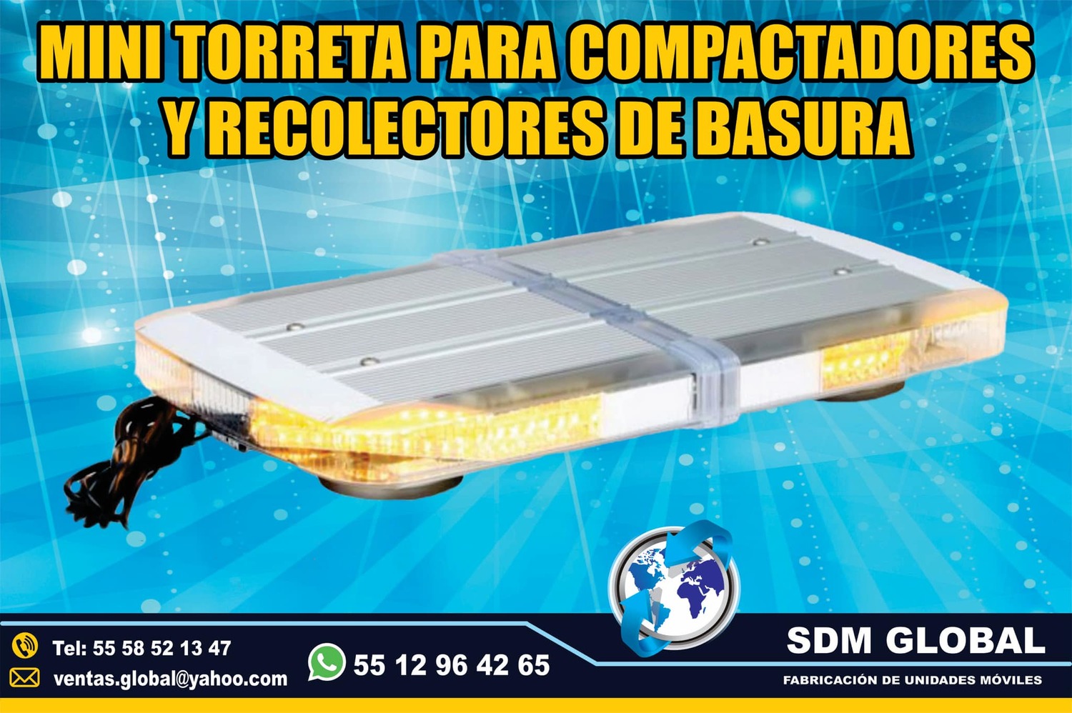 <span style="font-weight: bold;">Venta de Mini torreta ambar para compactadores de Basura</span><br>