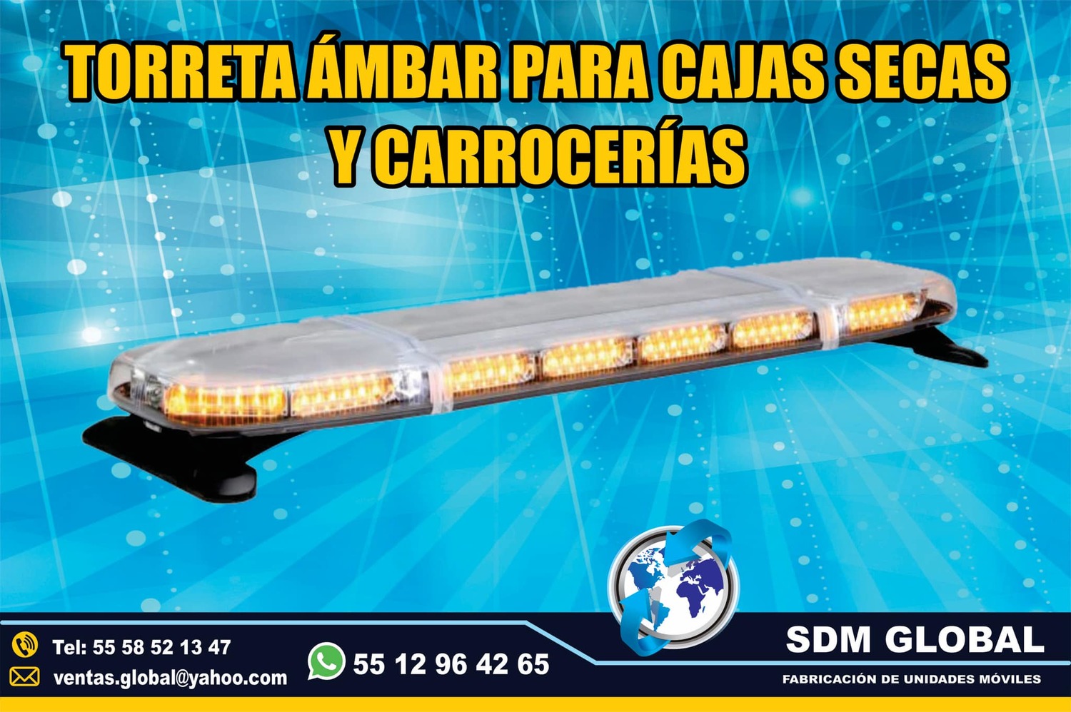 Venta de Barra de luces Torreta leds para cajas y carrocerias plataformas remolques