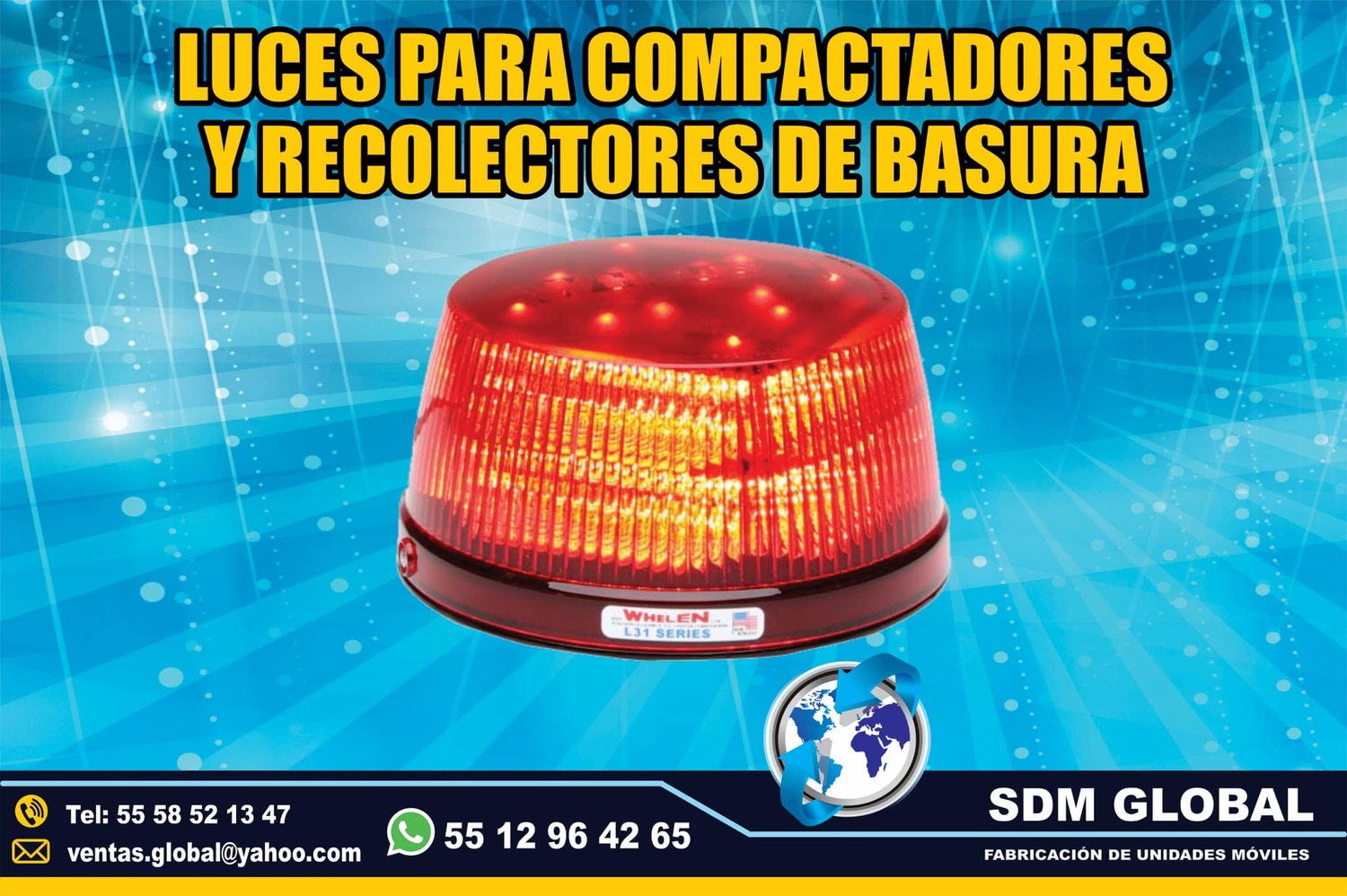 <span style="font-weight: bold;">Venta de Mini torreta ambar para recolectores de basura</span><br>